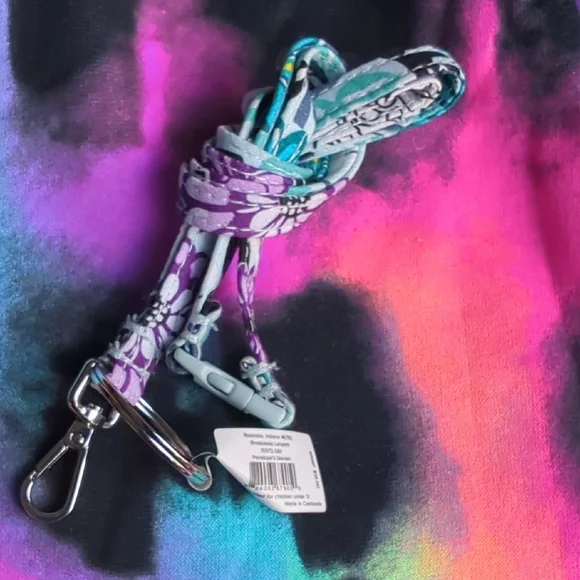 Vera Bradley Campus Double ID Wallet & Breakaway Lanyard Penelope's Garden - Picture 6 of 7